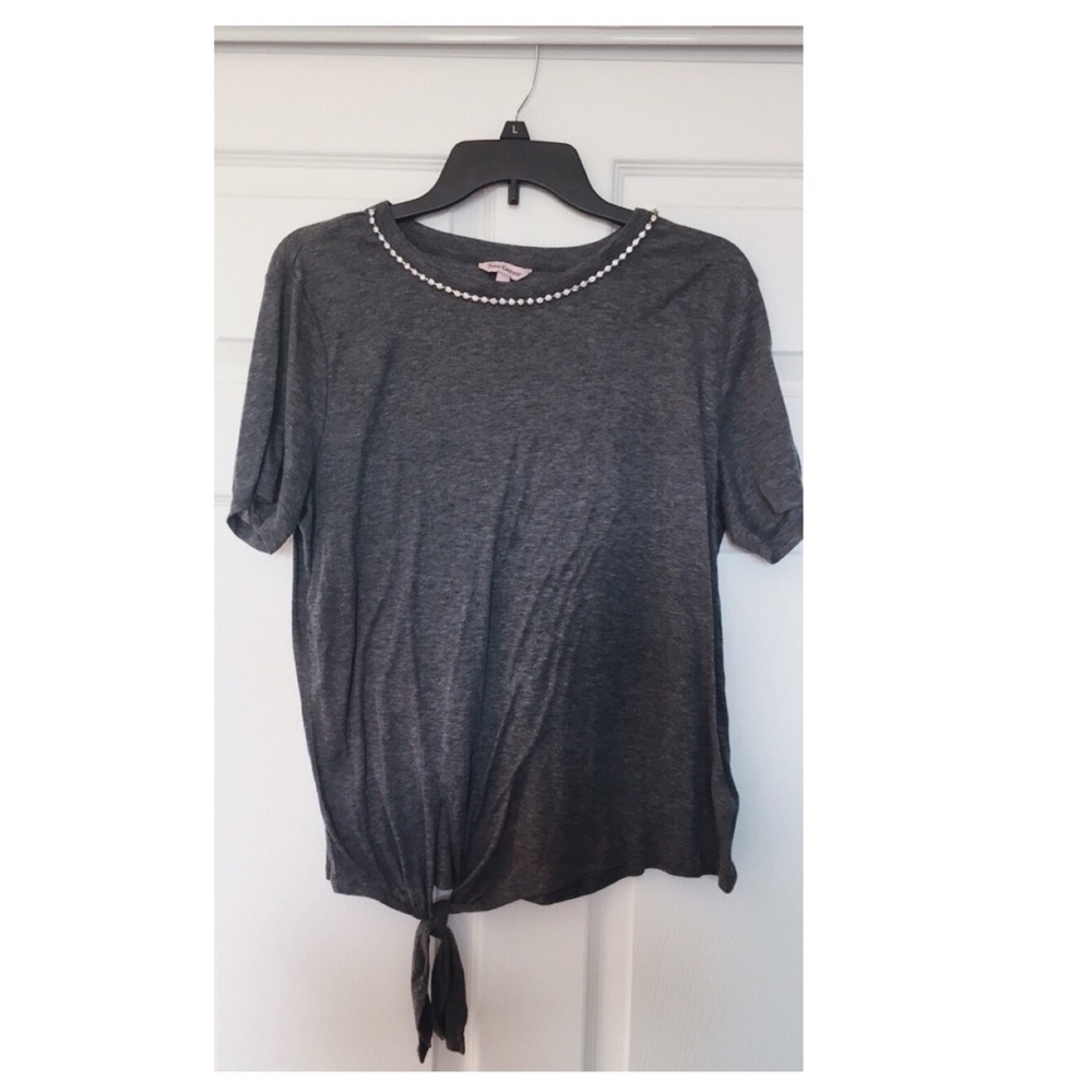 Juicy Couture faux diamond neckline tee